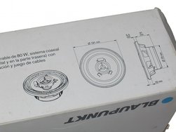 Maße der koaxial aufgebauten Lautsprecher von Blaupunkt