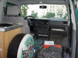 VW T4 mit ausgebautem Beifahrersitz