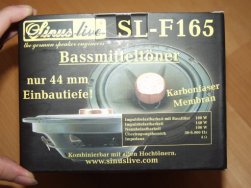 Originalverpackung der Sinuslive SL-F 165