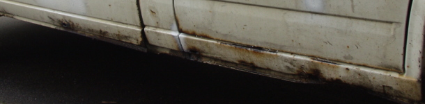 Rost an einem '91er VW T4 im Juli 2008