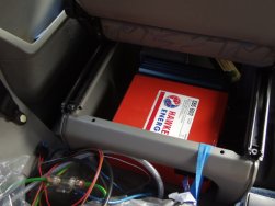 Die Hawker in der Konsole vom Fahrersitz